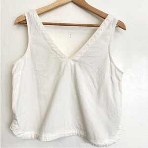 Madewell cream cotton cropped tank size Medium